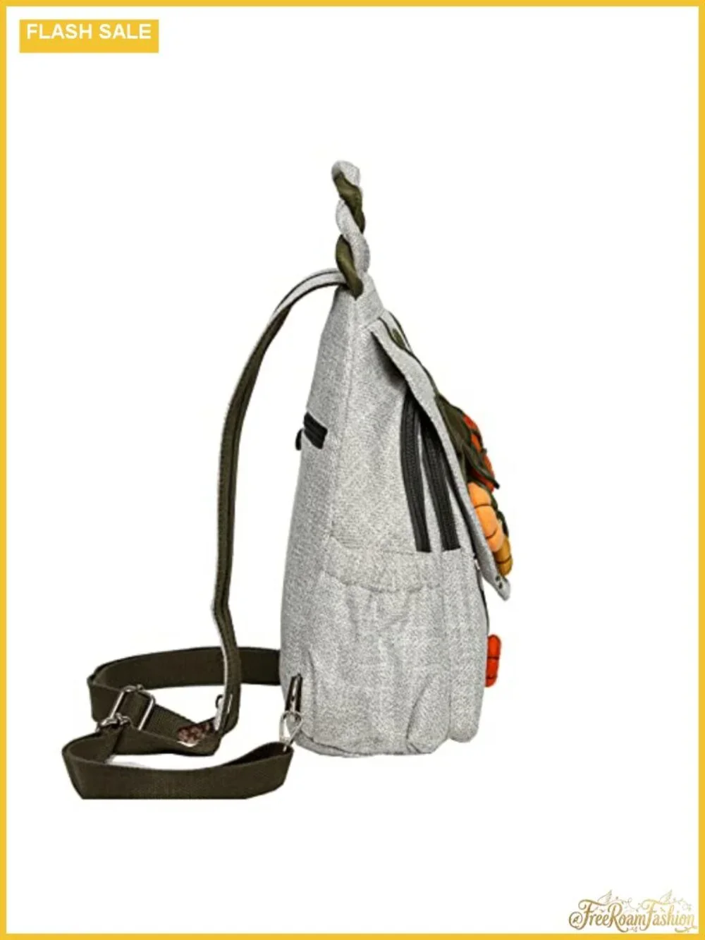 Handwoven Canvas Convertible Backpack Lightweight Ladies Shoulder Chest Bag